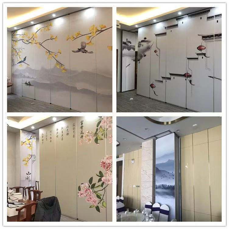 山東酒店活動隔斷，吊軌道隔斷工程