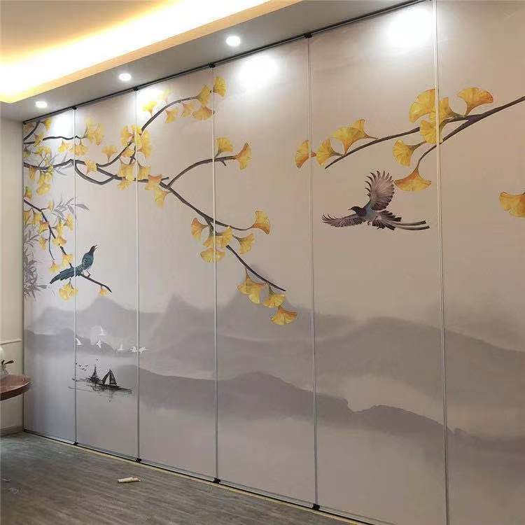 山東酒店活動隔斷，吊軌道隔斷工程