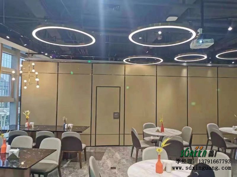 濰坊酒店活動(dòng)隔斷墻飯店包廂，移動(dòng)折疊推拉隔斷