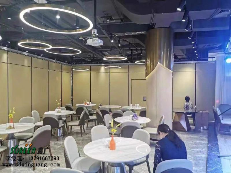 濰坊酒店活動(dòng)隔斷墻飯店包廂，移動(dòng)折疊推拉隔斷